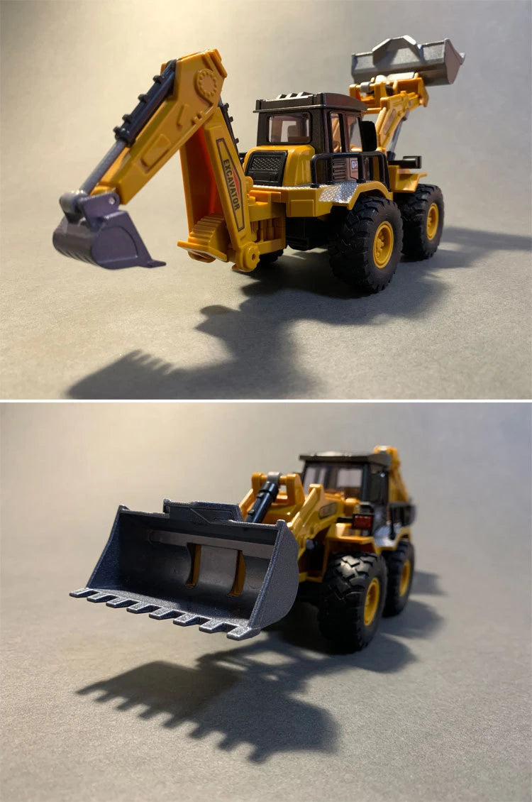 2in1 Engineering Diecast Set Toys for Boys Alloy Tractor Excavator Bulldozer Kids Truck Children Diecast Farm Vehicle Model Gift