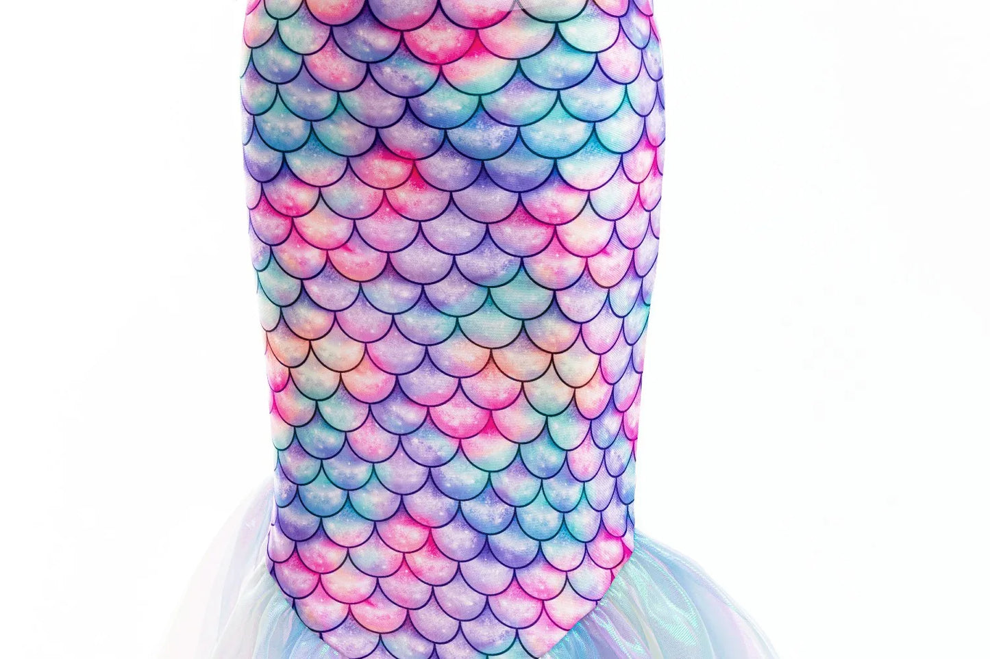Ariel Mermaid Dress Gown Fashionable Princess Roleplay Costume for Girls