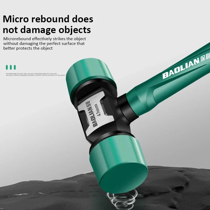 Rubber Hammer Transformable Multifunctional High Resilience Rubber Hammer Anti-vibration and Non-slip Professional Work Tools