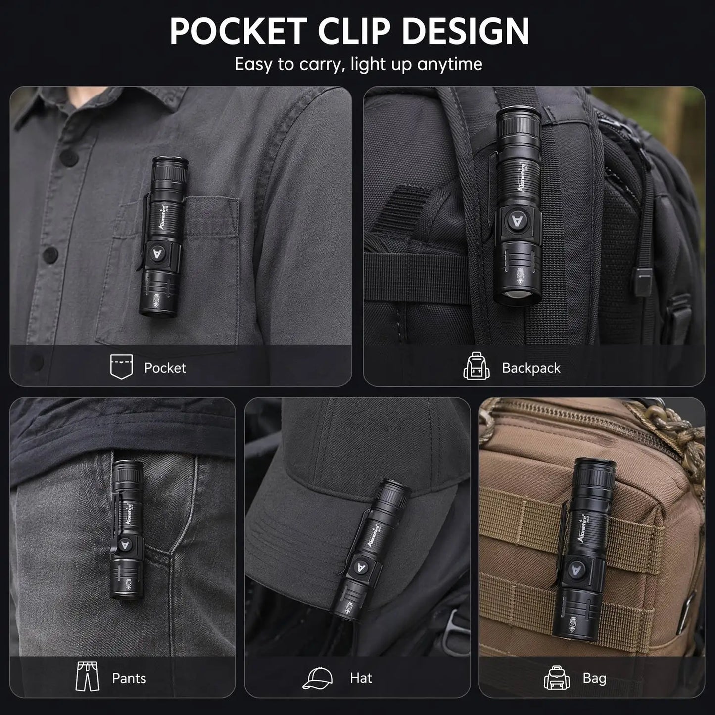 5W Zoomable Rechargeable LED Flashlight