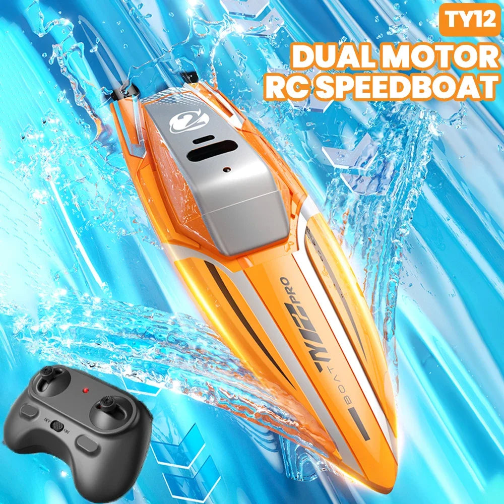 Mini Rc Boats High Speed 360 Degree Flip Electronic Remote Control Racing Ship  Competition Water Toys for Gifts