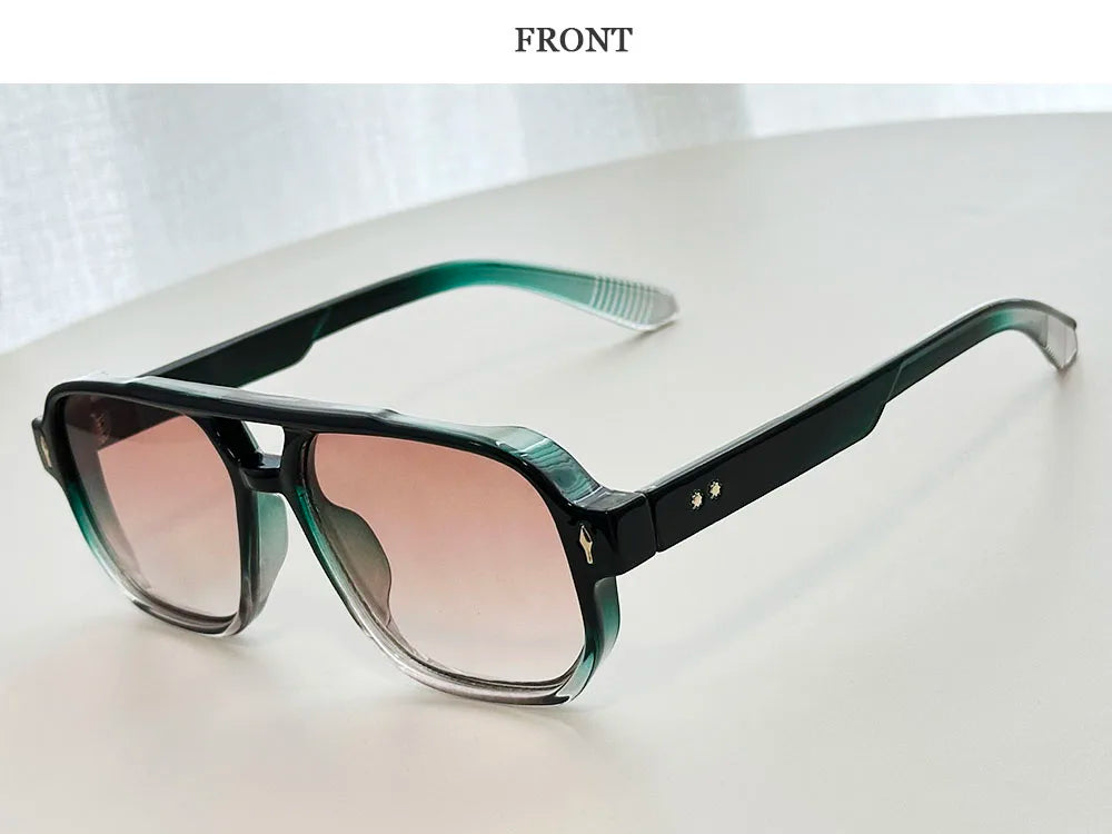 Vintage Square Sunglasses With UV400 Protection