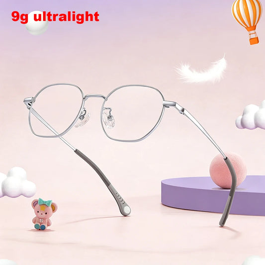 Kids Polygon Pure Titanium Eyeglasses Frame