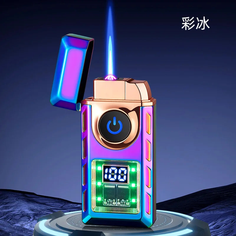Gas Electronic Dual-Use Lighter, Intelligent Digital Display Machine Core, High-Grade Metal Lighter, Cigarette Accessories, New