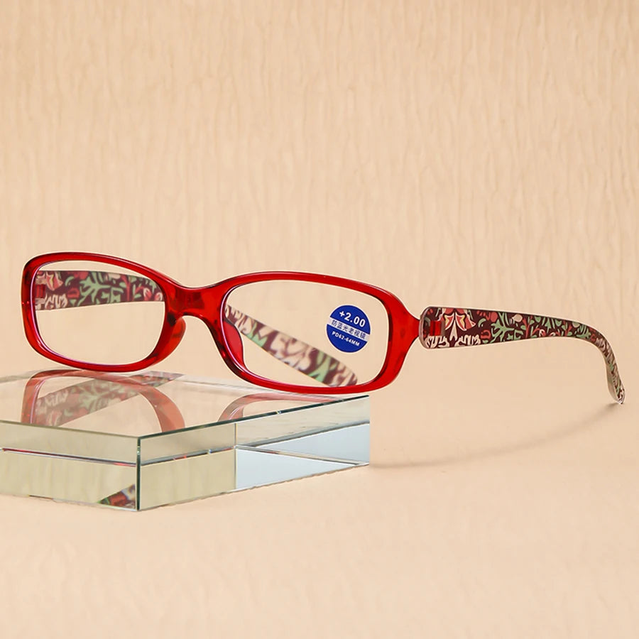 Reading Glasses Women Full Frame Printed Retro Anti Blue Light Presbyopia Hyperopia Read Eyewear +1.0 +2.0 +3.0 +4.0