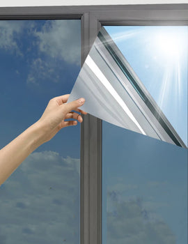 AFDB One Way Window Film, Mirror Effect Tint Glass Covering for Home Office,Reflective Heat Control Anti UV Glass Door Sticker