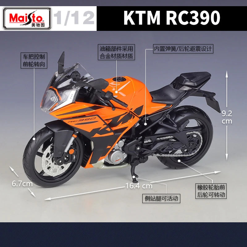 1 12 Scale KTM RC390 Diecast Motorcycle Model