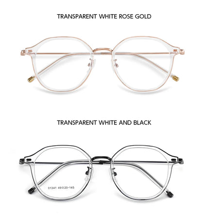 SANGCOO Ultra-light Fashion Flexible TR90 Eyewear Men Retro Round Decorative Optical Prescription Eyeglasses Frame WomenG01341