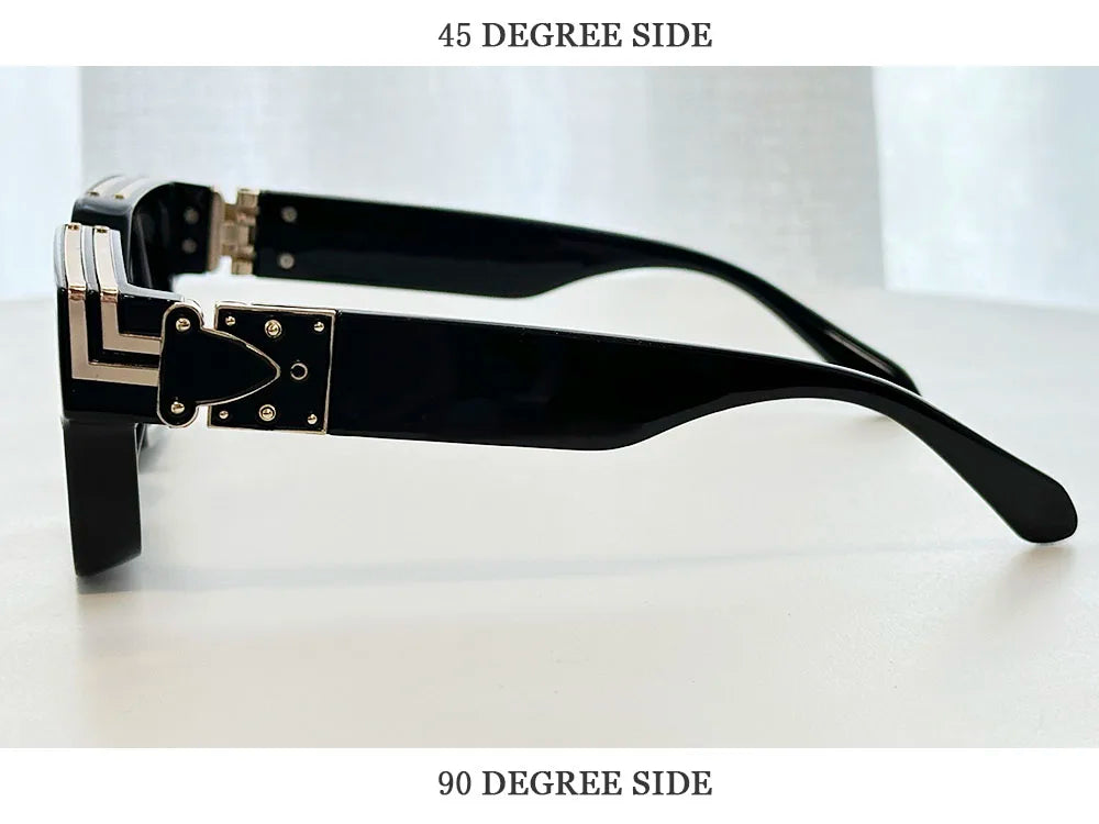 Retro Square Frame Sunglasses With UV400 Protection