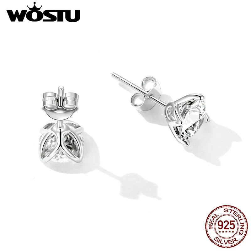 925 Sterling Silver D Color VVS1 EX 1CT Moissanite Stud Earrings for Women Wedding Gift Top Quality Party Earrings Aretes