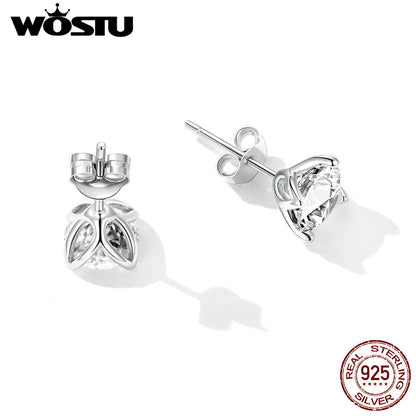 925 Sterling Silver D Color VVS1 EX 1CT Moissanite Stud Earrings for Women Wedding Gift Top Quality Party Earrings Aretes