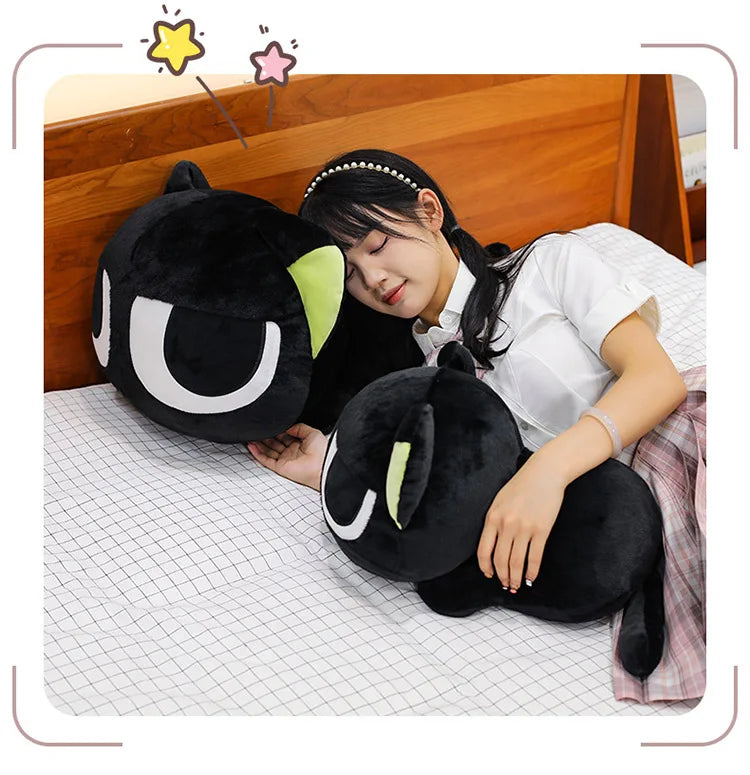 Cute Black Cat Character Plush Stuffed Doll Pillow Toy