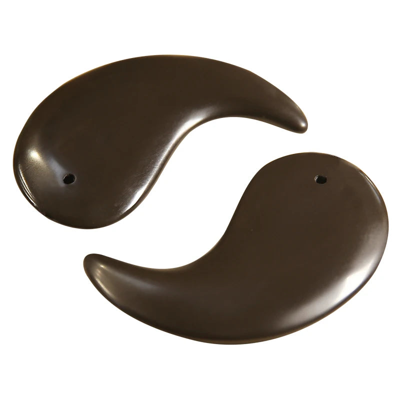 5A grade brown color Si Bin Bian stone Gossip TaiChi facial massage guasha kit 100% original healthcare health care gua sha