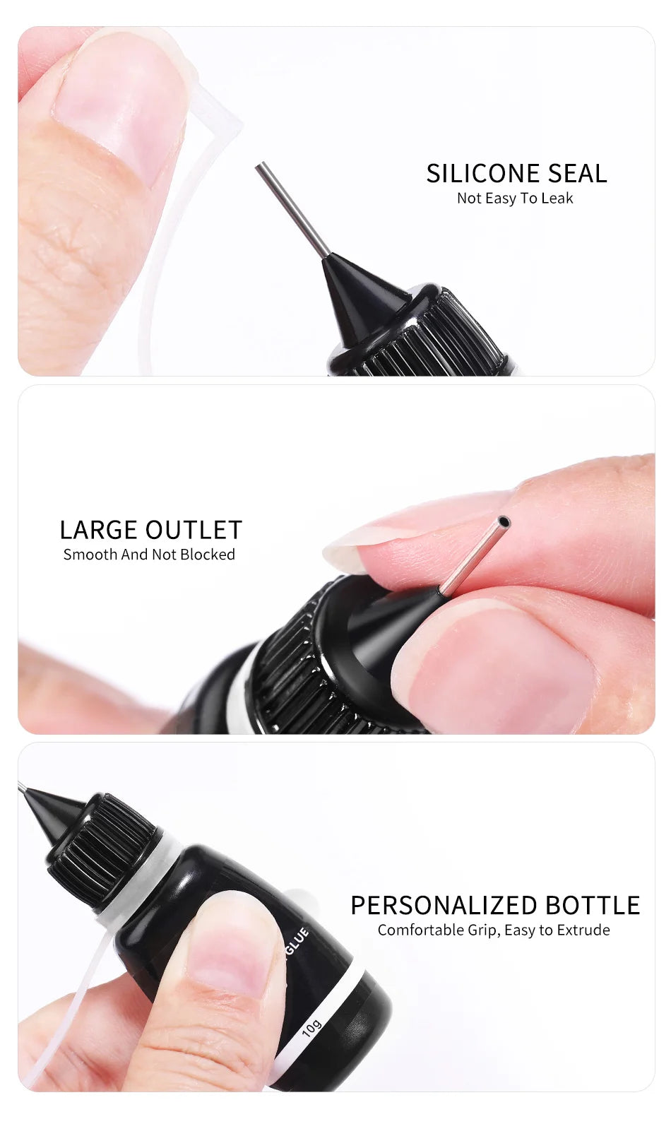 10g Nail Rhinestone Adhesive Glue For Stick The Drill Transparent Nail Glue Soak Off UV LED Nail Art Gel Varnish