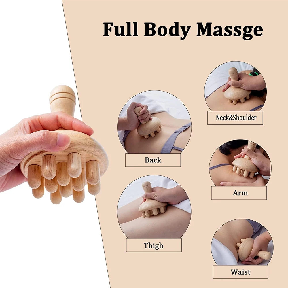 Wooden Foot Massage Roller Relieves Fatigue Foot Pain and Plantar Fasciitis Plantar Muscle Relaxation Tool Releases Lymph