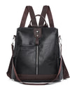 Backpacks PU Leather Travel Back Pack Ladies Large Capacity Shoulder Handbags