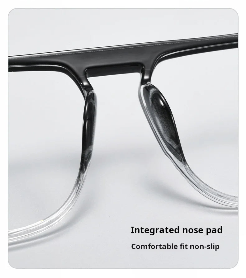 Mens Retro Pilot Double Bridge Progressive Multifocal Prescription Glasses