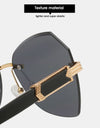 Cat Eye Rimless Sunglasses Women Luxury Fashion Glasses Vintage Shades