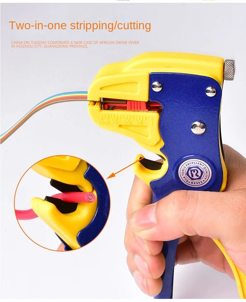 Handheld Wire Stripper Quick Copper Wire Stripping Tool Decrustation Plier Adjustable Electric Wire Cable Peel Electrician Cut