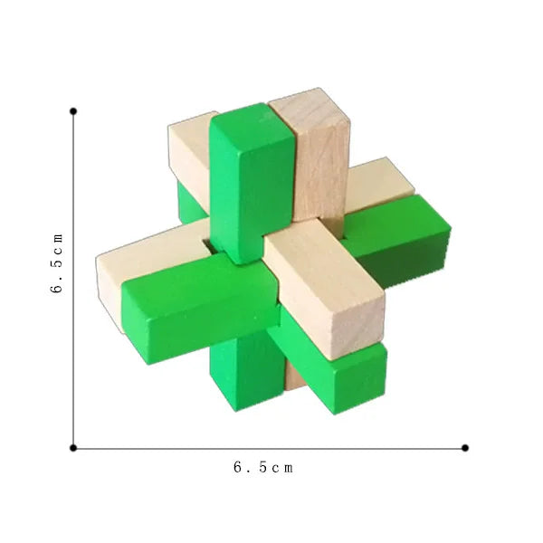 Wooden Kong Ming Lock Lu Ban Lock IQ Brain Teaser Puzzle Games  3D Puzzles for Adults Montessori Educational Toys