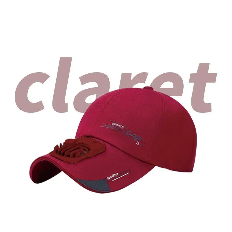 Solar Fan Sun Hat With Dual Fans And USB Charging