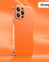 Genuine Cowhide Leather Phone Case for iPhone 16 15 14 Pro Max 14 Plus Plating Shockproof Lens Protection Back Cover