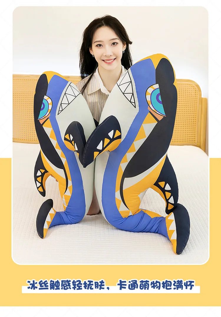 Cute Pirate Shark Plush Stuffed Doll Pillow Toy