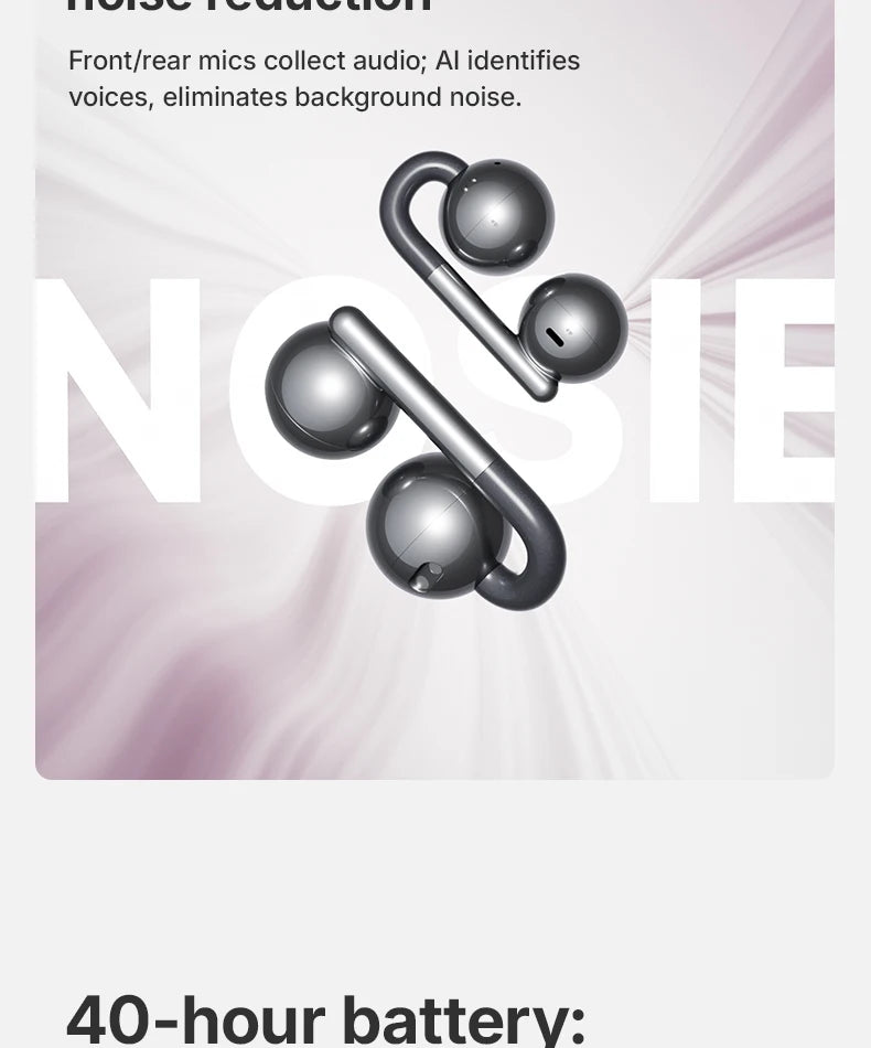 F60 Open Ear 360° Panoramic Sound Headphones Deep Bass Earphones Hi-Pure Original High Lossless Quality Sound Headset