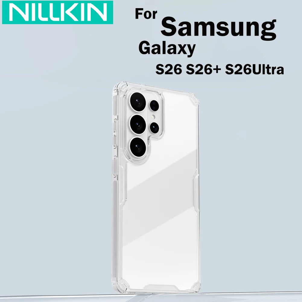 Transparent TPU + PC Soft Case for Samsung Galaxy S26 Ultra / S26 Plus – Silicone Clear Protective Back Cover
