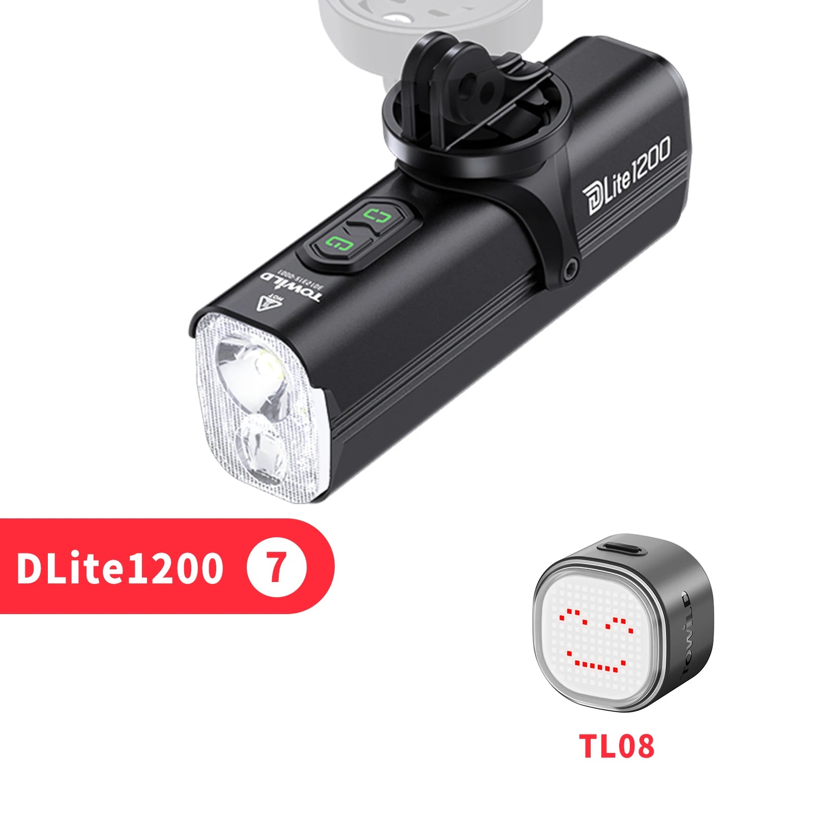 Bicycle Lights 1200LM/1800LM Focus/Flood Beam Dual Light Source LED Smart Bike Front Lights IPX6  Mtb Cycling Headlights
