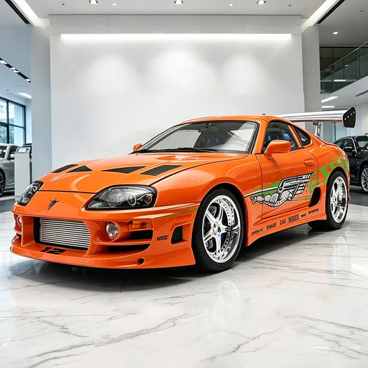 1 24 Scale Supra A80 JDM Supercar Diecast Pull Back Model Car with Sound and Light