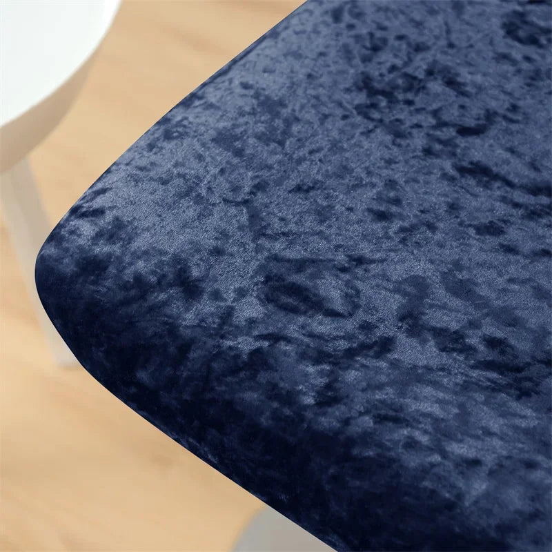 1PC Shiny Velvet Short Bar Chair Covers Stretch Back Bar Stool Covers Small Size Dining Barstool Slipcovers Party Banquet Decor