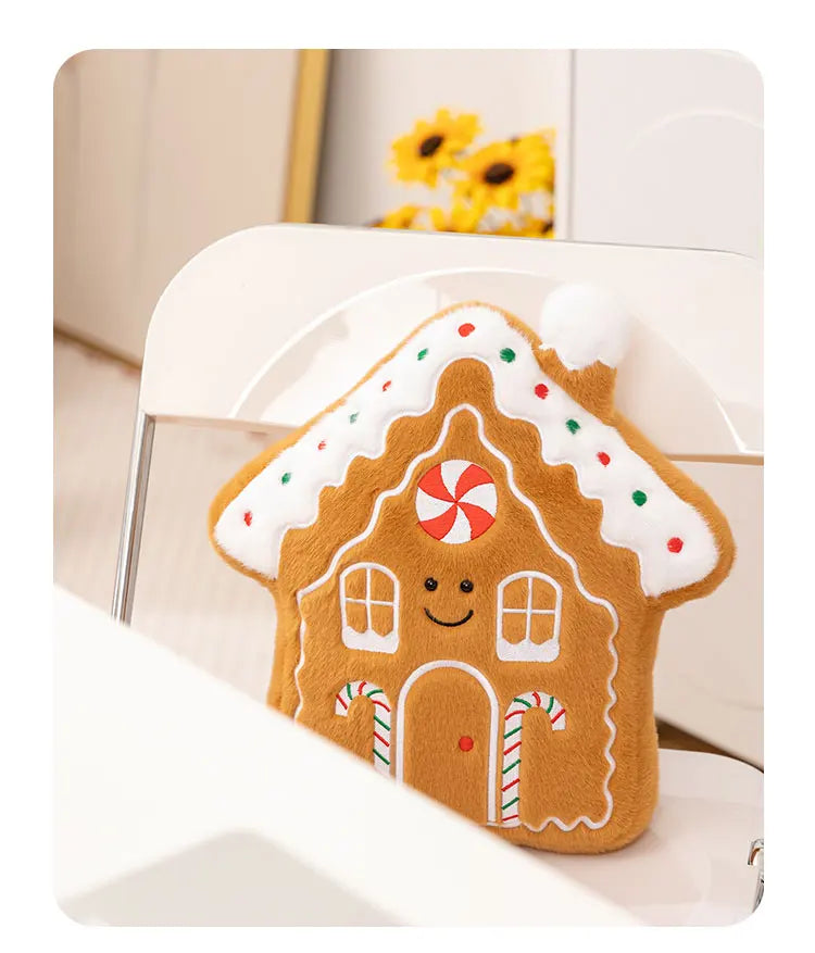 Christmas Tree Gingerbread House Bell Snowman Plush Decor