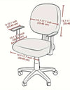 4pcs/set Split Office Chair Cover Swivel Computer Chairs Covers Stretch Dust Armchair Slipcovers Gaming Room with Armrest Covers