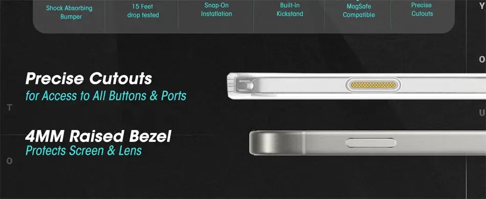 For iPhone 16 Case with Camera Control Capture Button UB Mag Stand Series Shockproof Protective  Phone Case