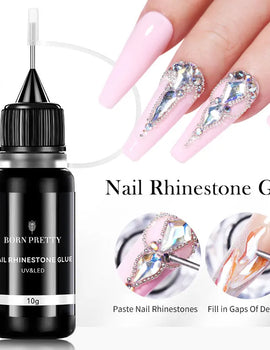 10g Nail Rhinestone Adhesive Glue For Stick The Drill Transparent Nail Glue Soak Off UV LED Nail Art Gel Varnish
