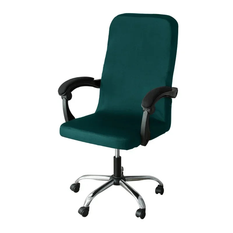 M/L Size Office Chair Covers Stretch Spandex Anti-dirty Computer Seat Chair Cover Removable Office Chair Slipcovers Solid Color