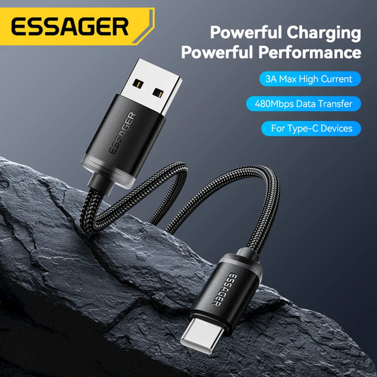 USB-A to Type-C 3A Fast Charging Cable