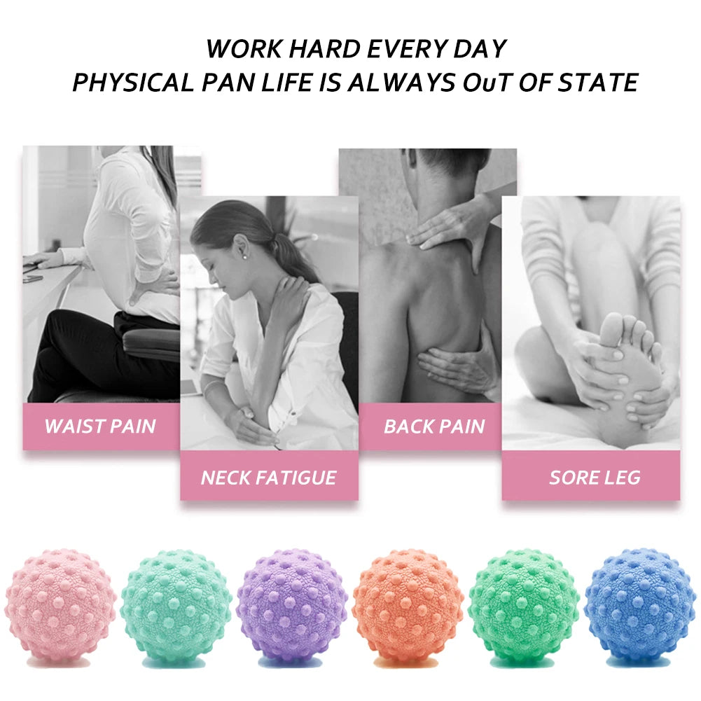 Durable TPR Spiky Massage Ball Trigger Point Sport Fitness Hand Foot Pain Relief Plantar Fasciitis Reliever Hedgehog Balls