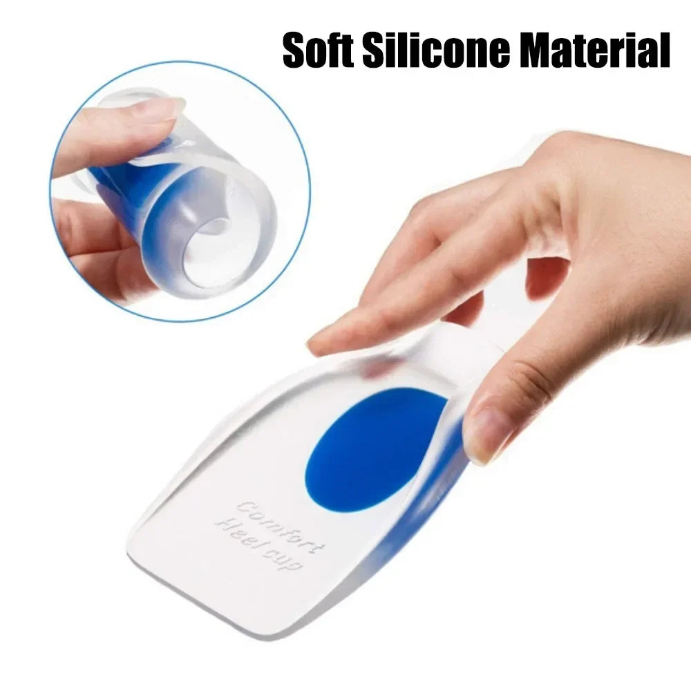 2 Pcs Silicone Heel Pad Heel Pain Relieves Pain Damping Heel Sole and Achilles Tendon Long-term Care Tool Foot Massage Care Pad