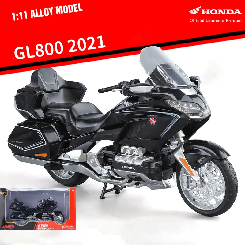 Diecast Honda Gold Wing GL1800 2021 Touring Motorcycle Model 1 to 11 Scale