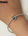 925 Sterling Silver Cross Charm Guardian Angel Pendant Lucky Horseshoe Beads