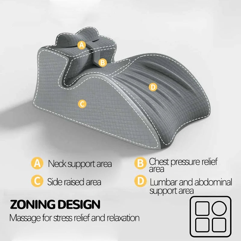 Ergonomic Wedge Prone Pillow,Multi-Functional Bed Pillow,Reading Pillow,Ideal for Bed Breaks,Massage,Reading,Back Support