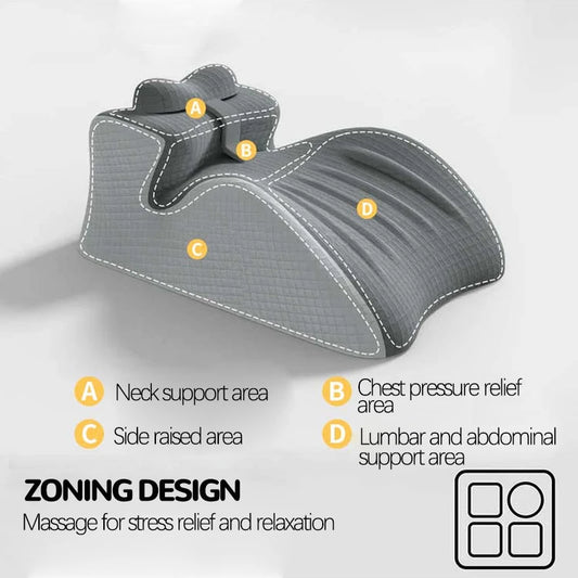 Ergonomic Wedge Prone Pillow,Multi-Functional Bed Pillow,Reading Pillow,Ideal for Bed Breaks,Massage,Reading,Back Support