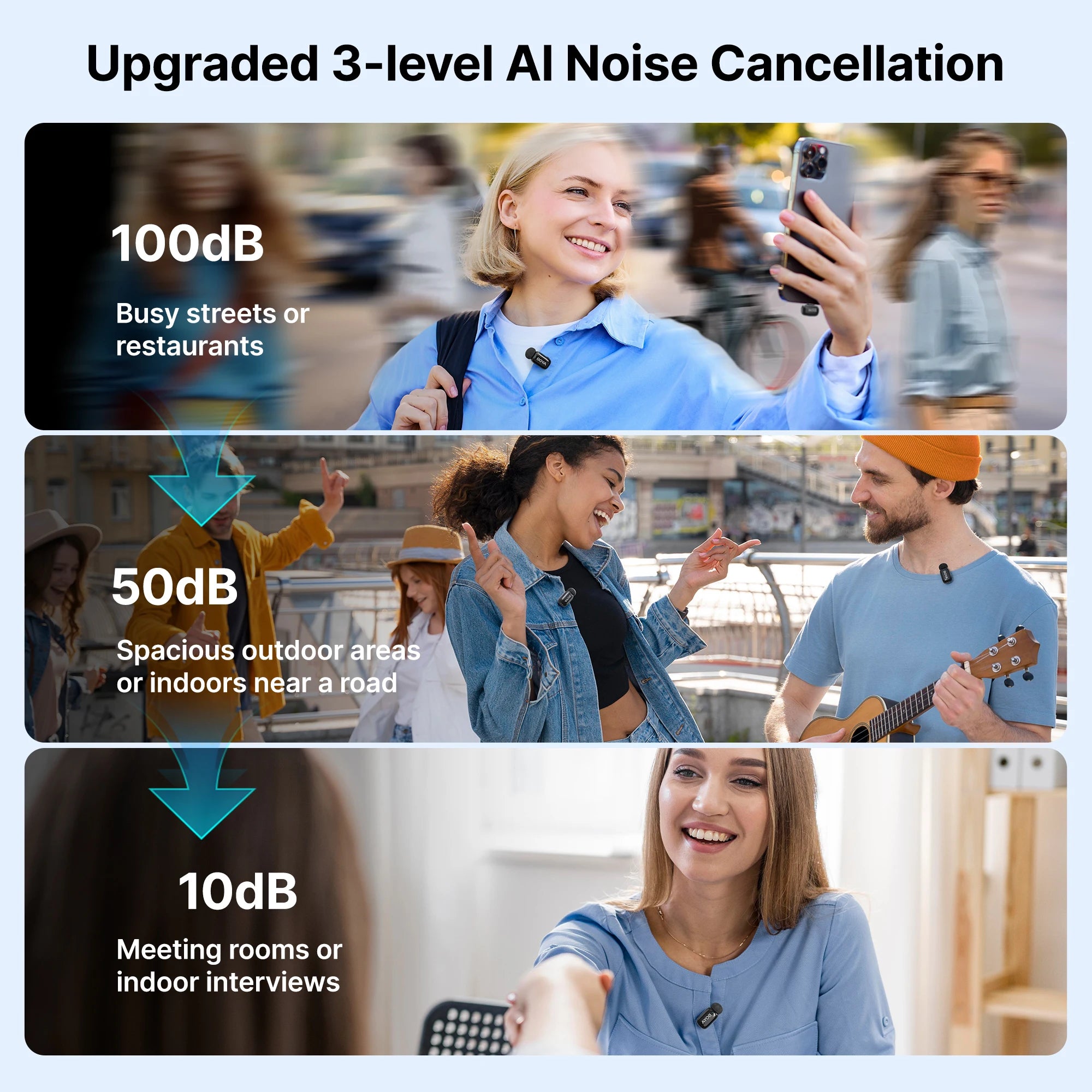 Mini Wireless Lavalier Microphone for iPhone 15/16 Series Android Type-C Smartphones Mirroless Cameras Video Recording