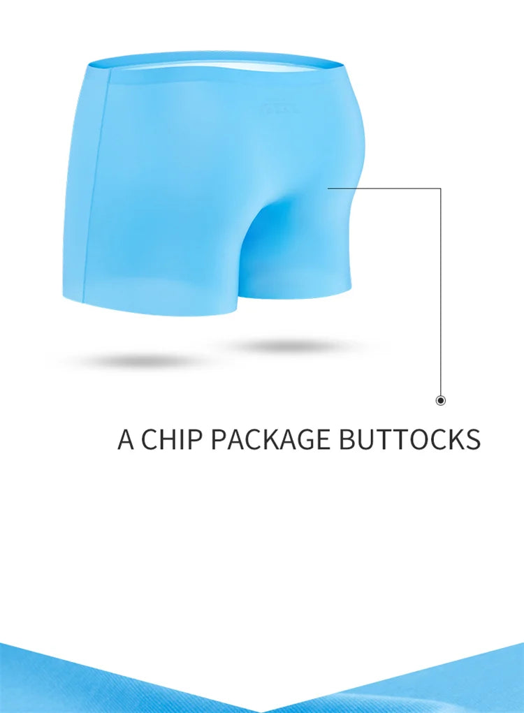 3-Pack Seamless Ice Silk Boxers for Men – Graphene Comfort