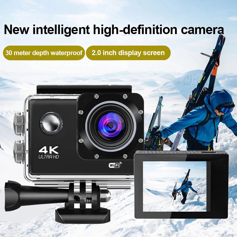 Ultra HD 4K Action Camera with WiFi Remote Control and Waterproof Housing