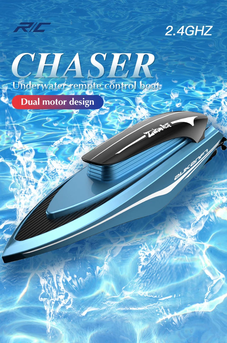 Mini RC Boats High Speed Electronic Racing Remote Control  Ship  Competition Water Toys Gifts Led Light