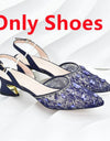 African Wedding Shoes and Bag Set with Rhinestone Italian Design Shoes with Matching Bags Nigerian Lady Party Pumps