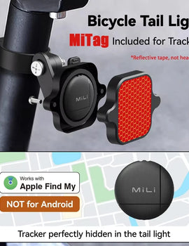 Bicycle Airtag Tracker Reflective Bracket Road Bike Hidden Locator Anti-theft Anti-lost Multi-function Bracket Warning Light